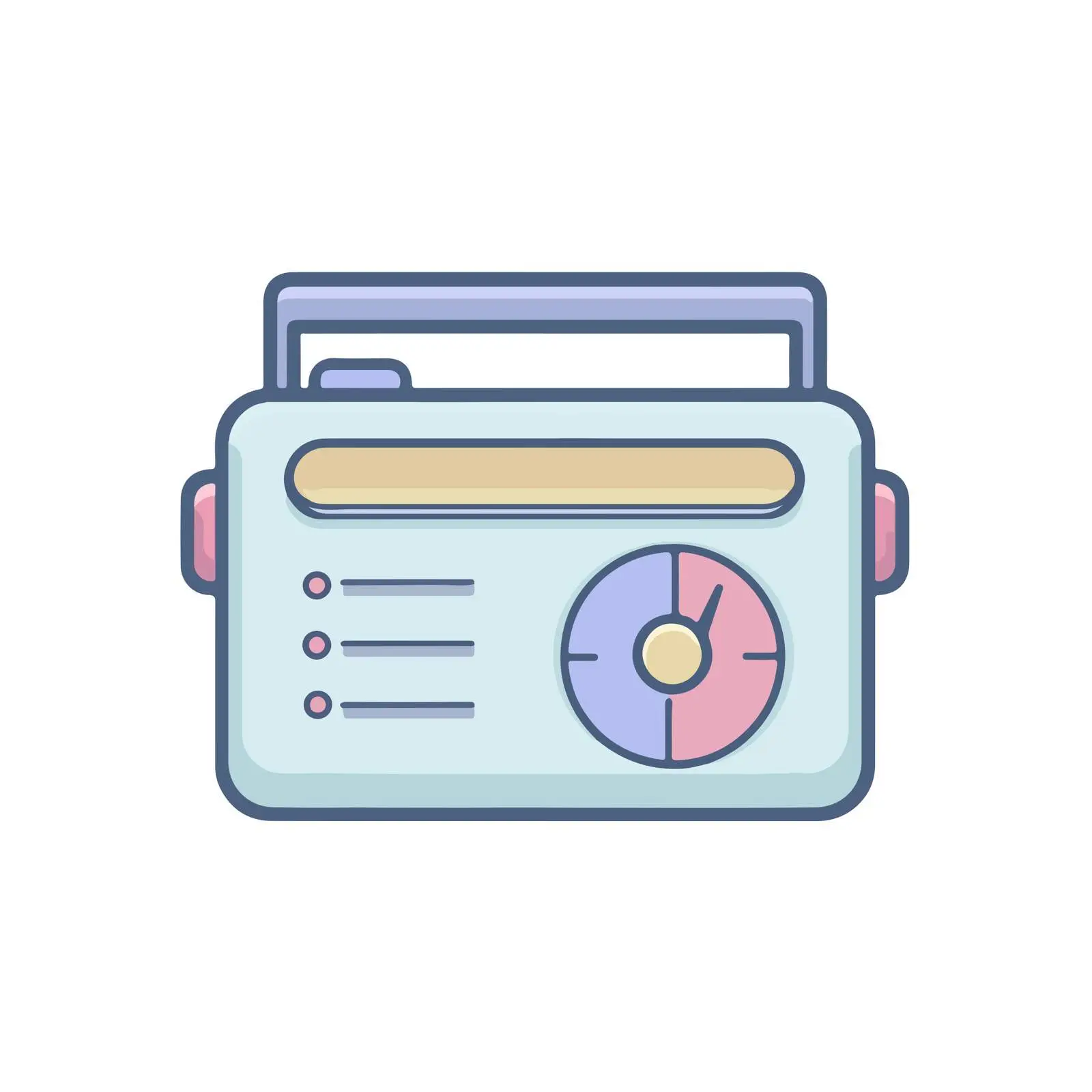 Minimalist Radio Icon in Pastel Colors — free download from Dotvec