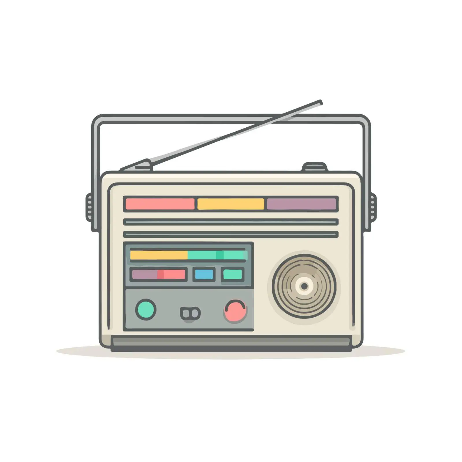 Radio Minimalist Flat Icon — free download from Dotvec