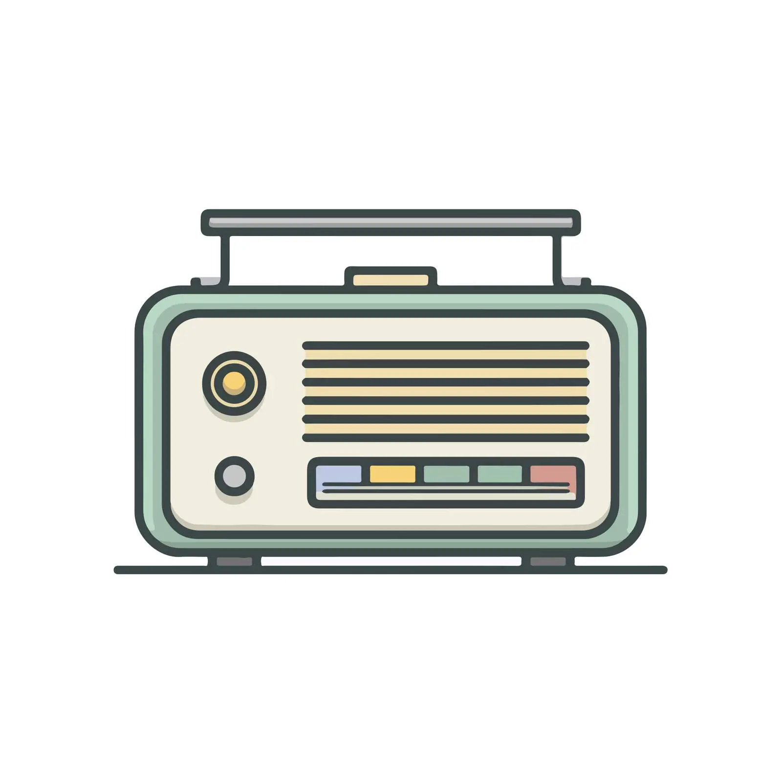 Flat Radio Icon Design — free download from Dotvec