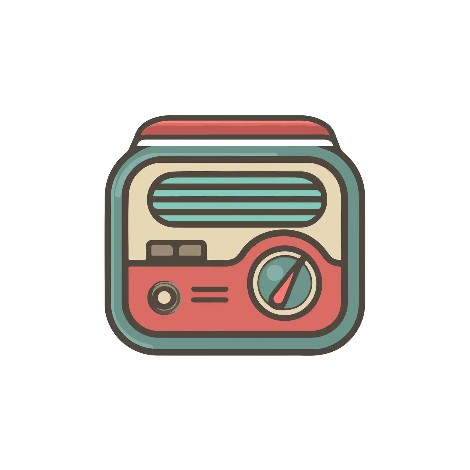 Radio Icon in Flat Design — free download from Dotvec