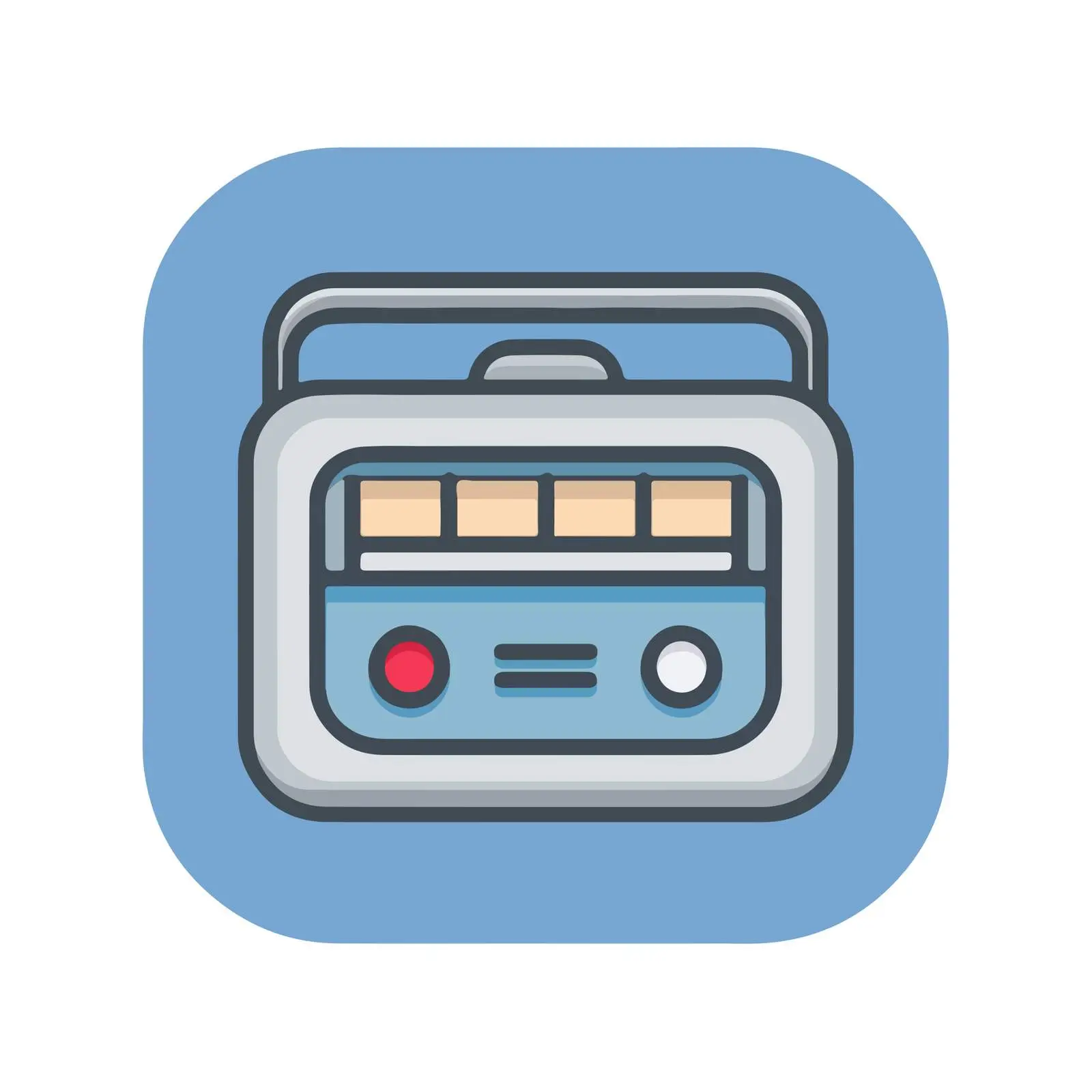 Radio Icon Flat Design — free download from Dotvec