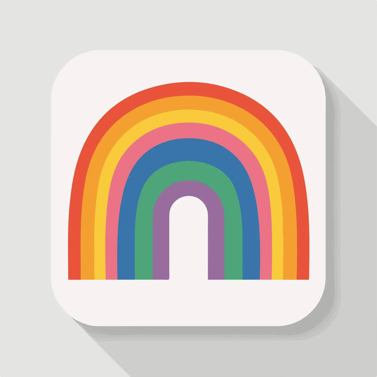 Rainbow Pictogram Flat Icon — free download from Dotvec