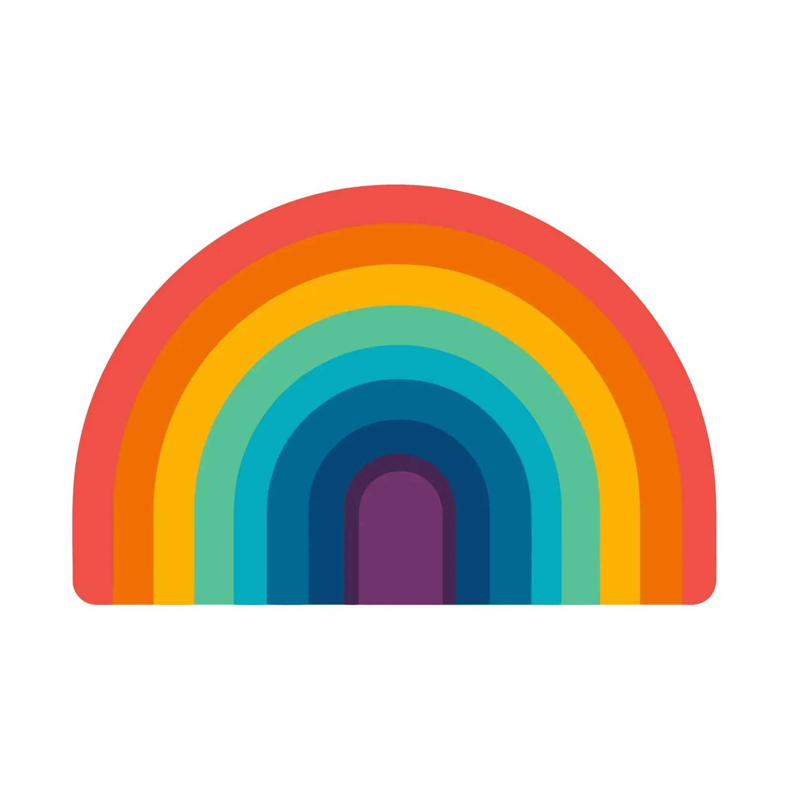 Simple Geometric Rainbow Icon — free download from Dotvec