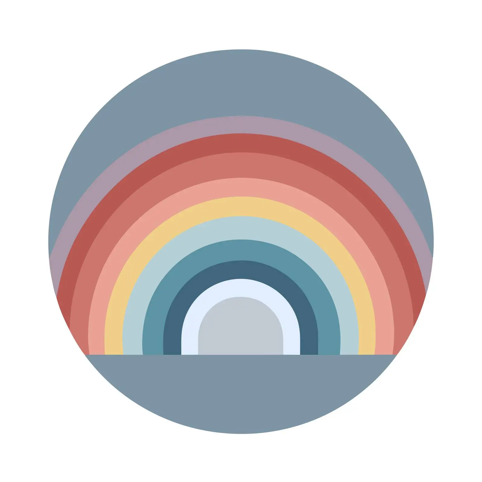 Rainbow Solid Flat Icon Design — free download from Dotvec