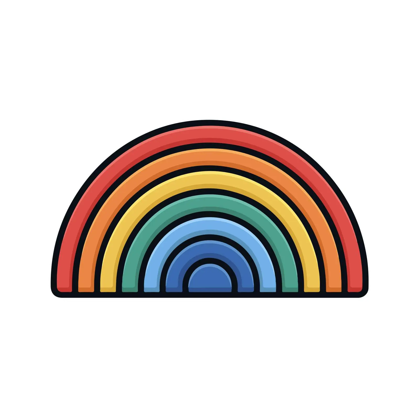 Rainbow Icon Design — free download from Dotvec