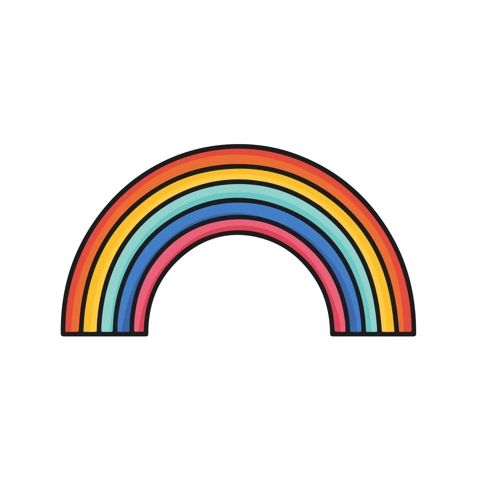 Rainbow Flat Icon Design — free download from Dotvec