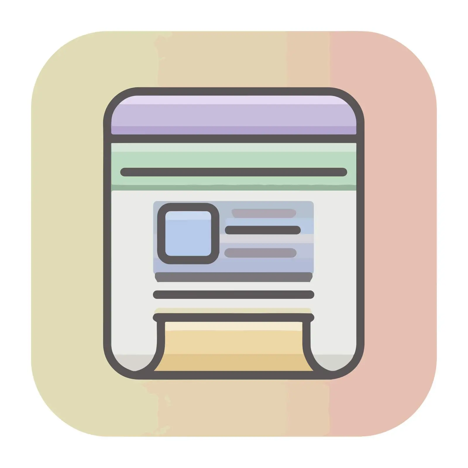 Receipt Icon in Pastel Colors — free download from Dotvec