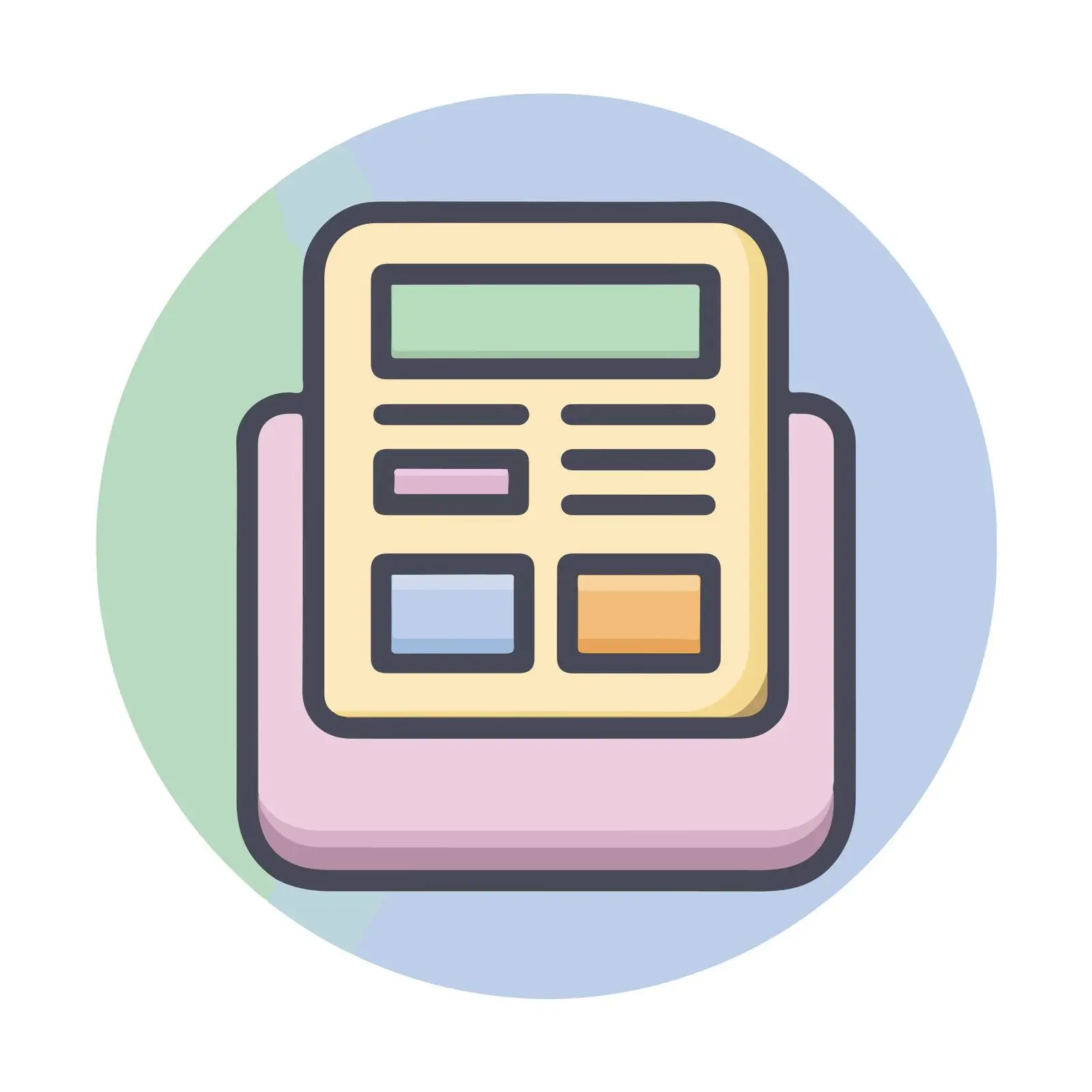 Receipt Flat Vector Icon in Pastel — free download from Dotvec