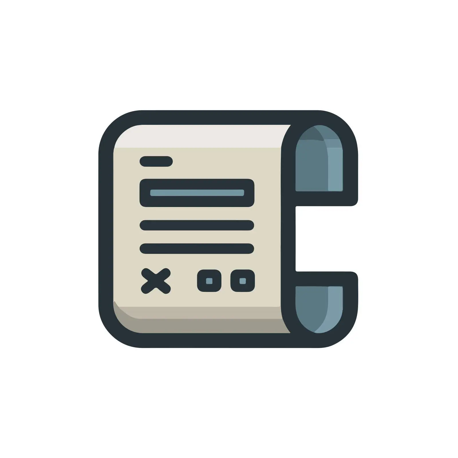 Simple Receipt Icon Design — free download from Dotvec