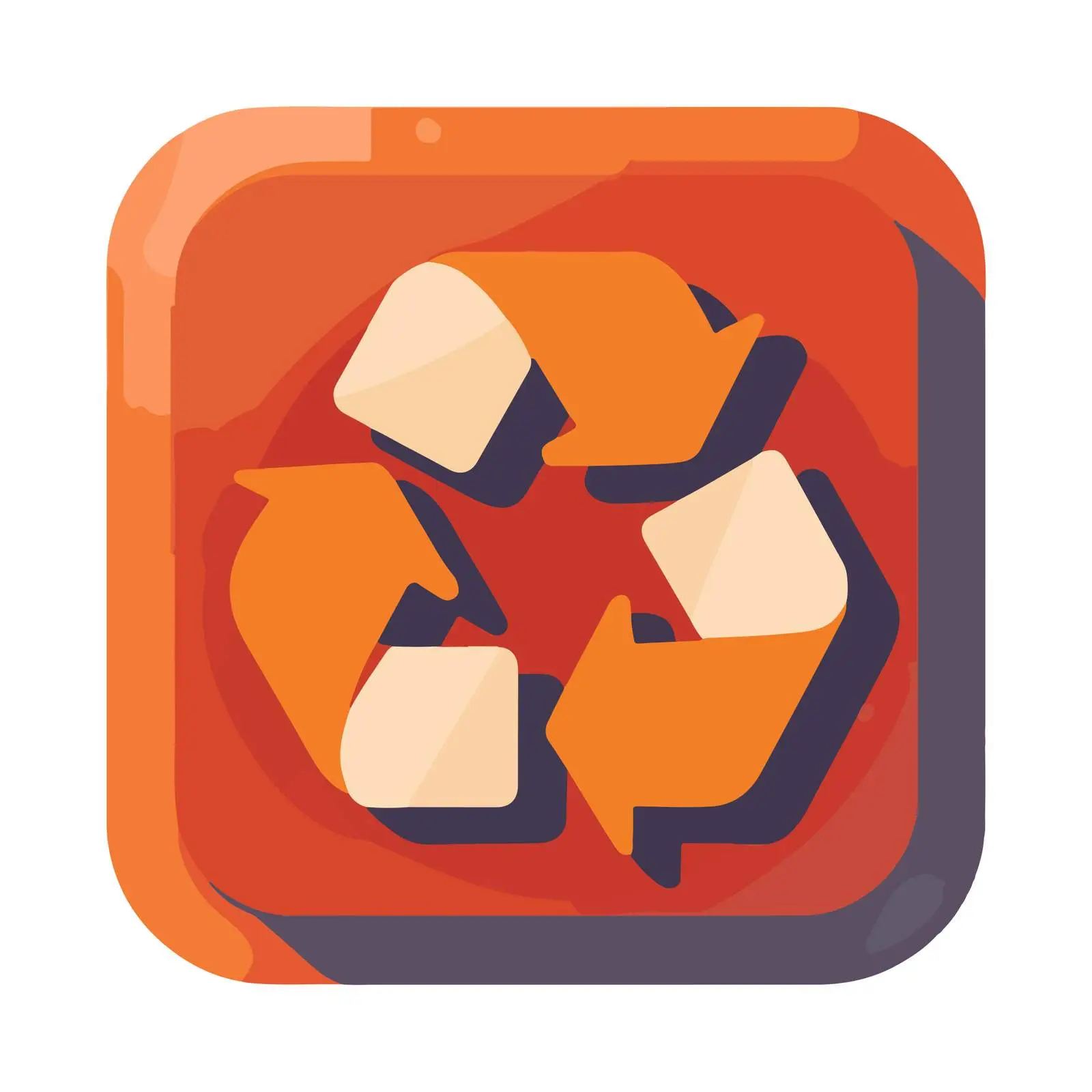 Recycle Symbol Flat Design Icon — free download from Dotvec