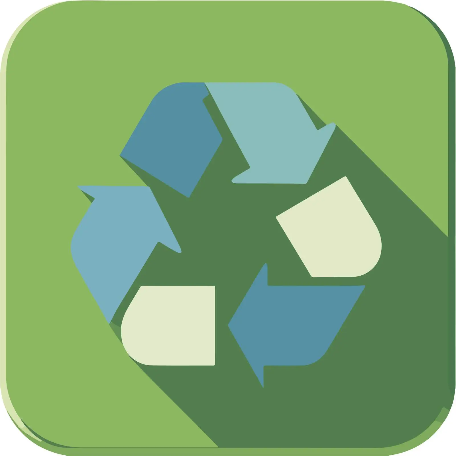 Recycle Icon Two-Color Flat Design — free download from Dotvec