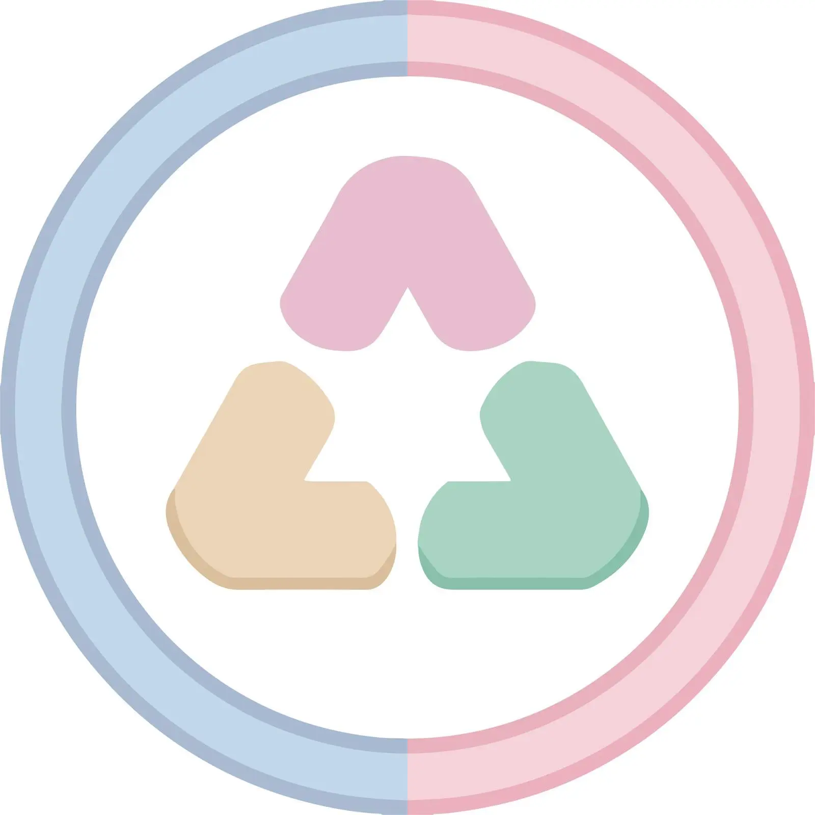 Minimalist Recycle Icon in Pastel Colors — free download from Dotvec
