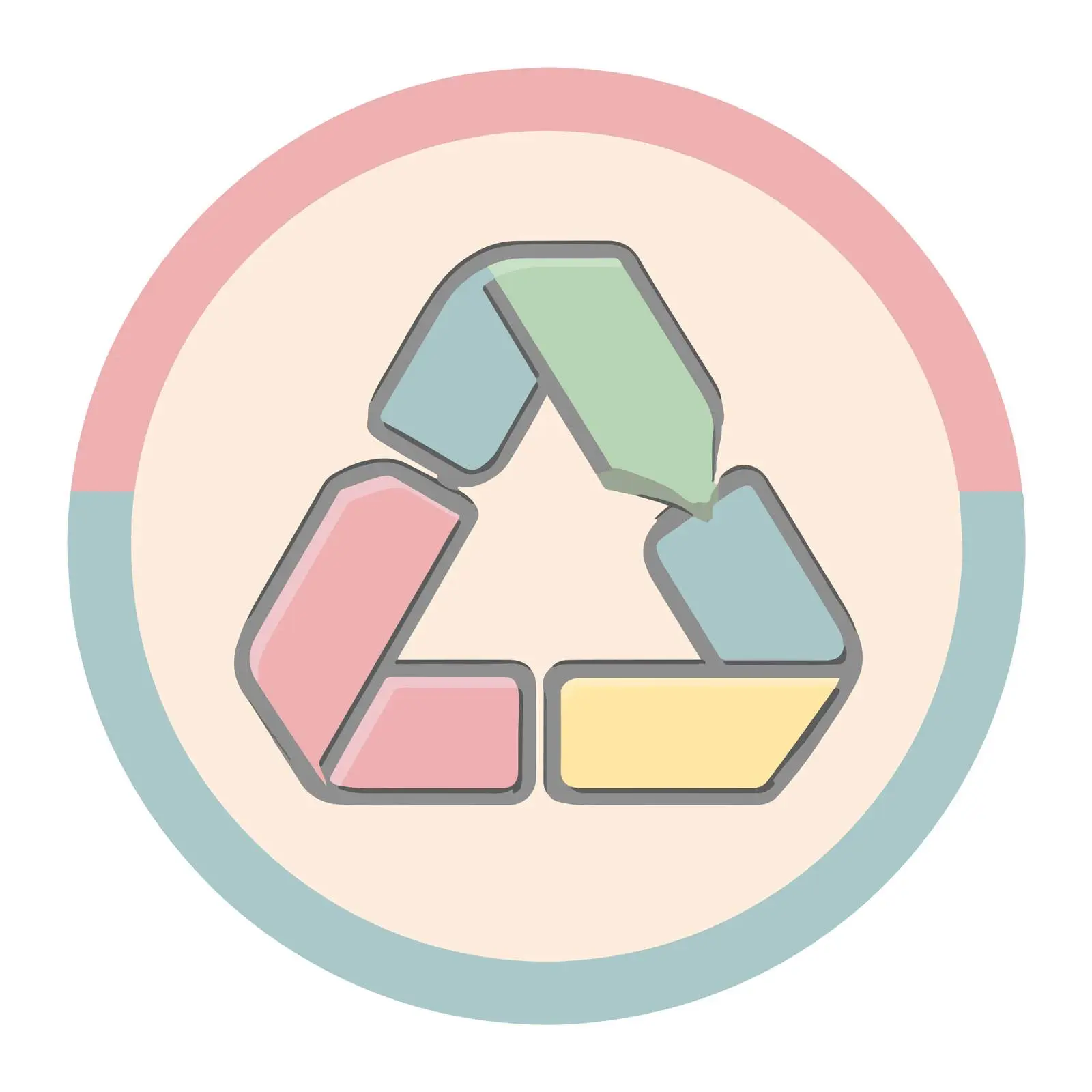 Recycle Icon Minimalist Design — free download from Dotvec