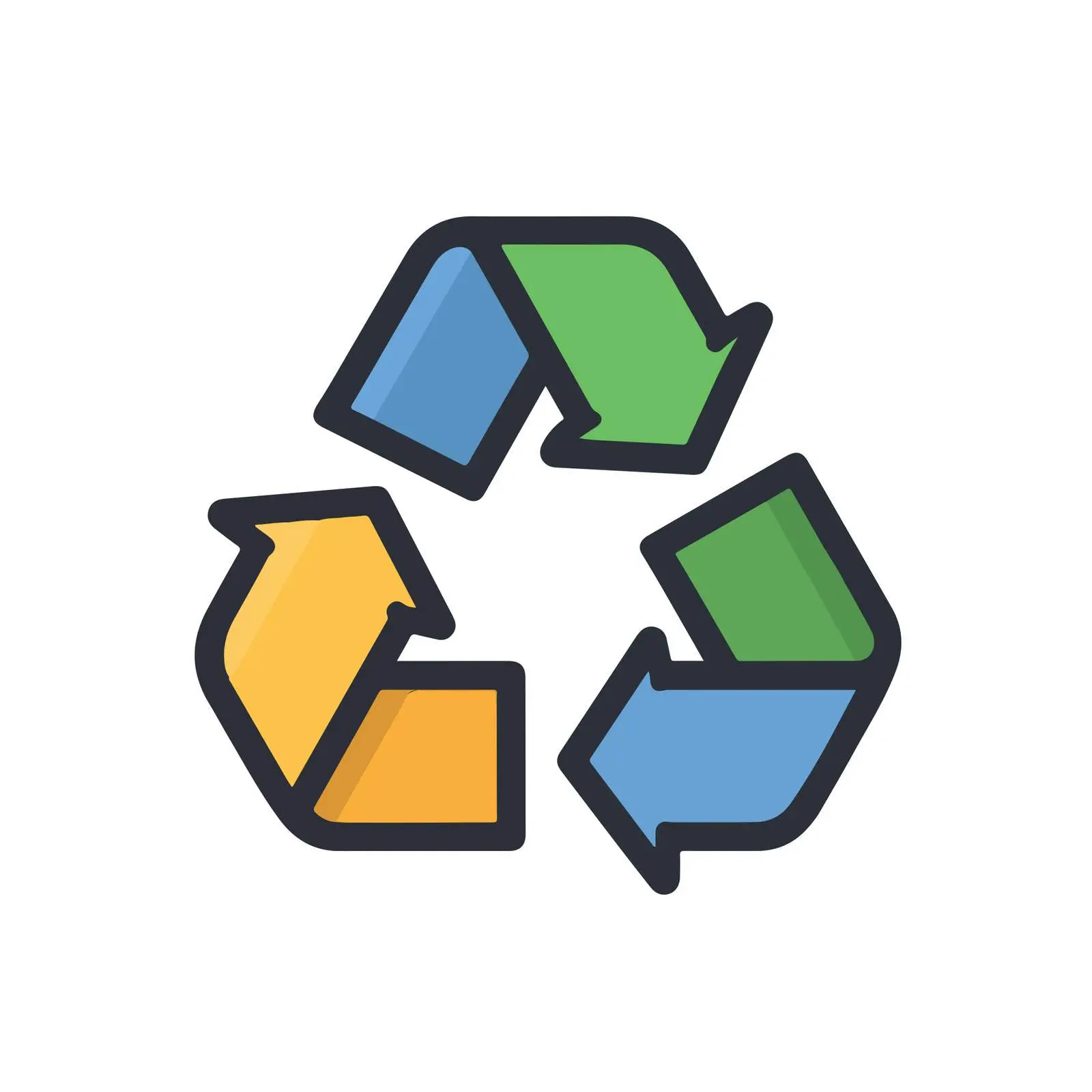 Recycle Icon Monoline Design — free download from Dotvec