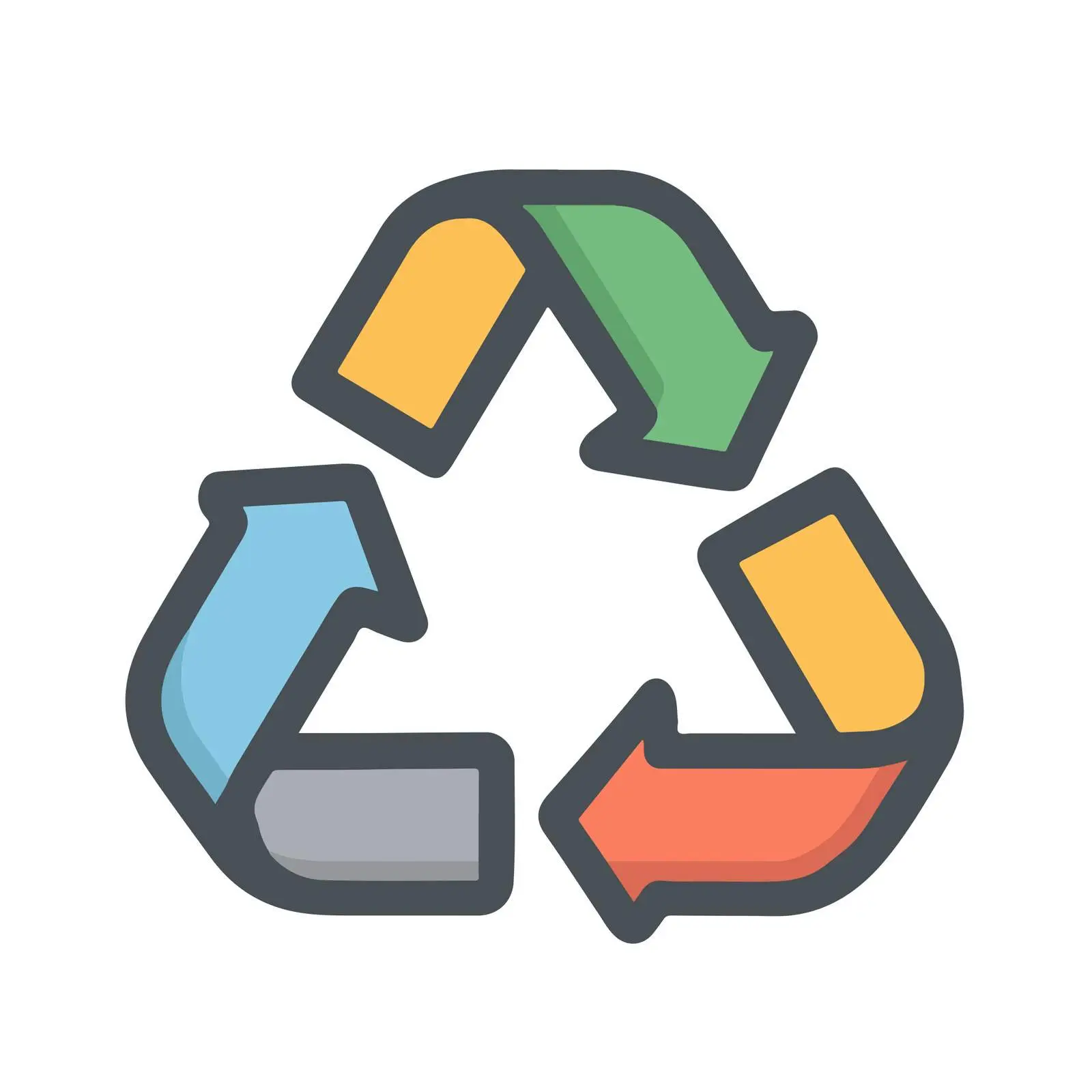 Recycle Icon Monoline Design — free download from Dotvec