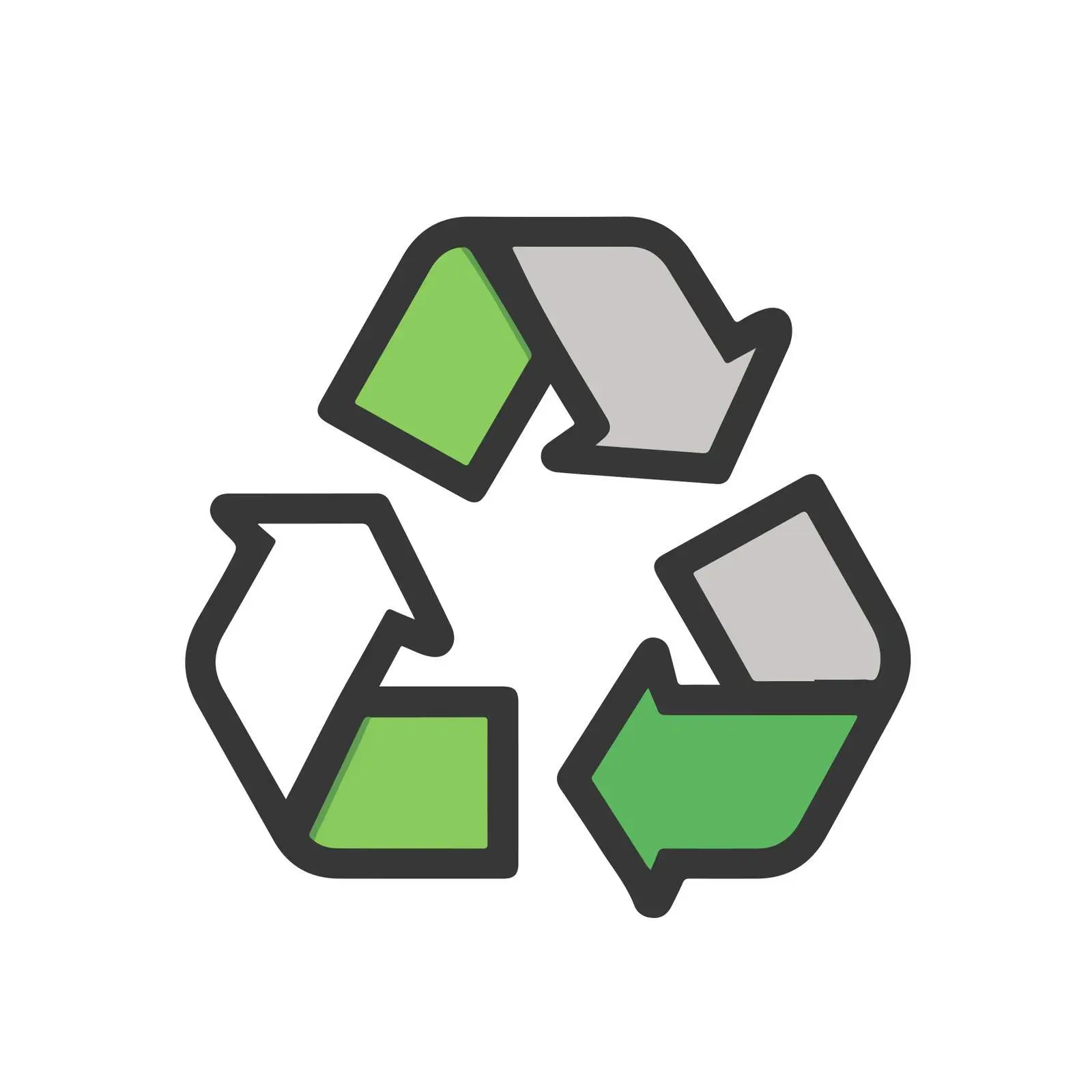 Recycle Icon Monoline Design — free download from Dotvec