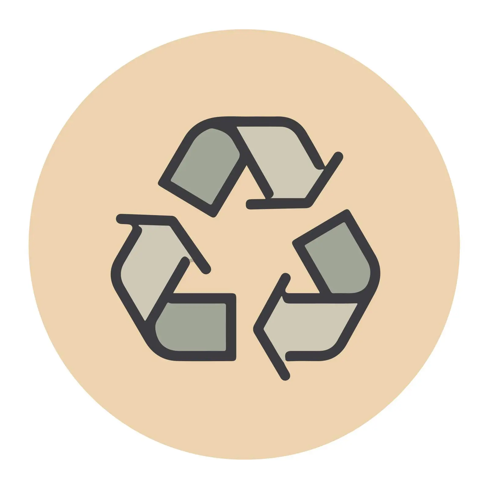 Recycle Symbol Icon in Flat Design — free download from Dotvec