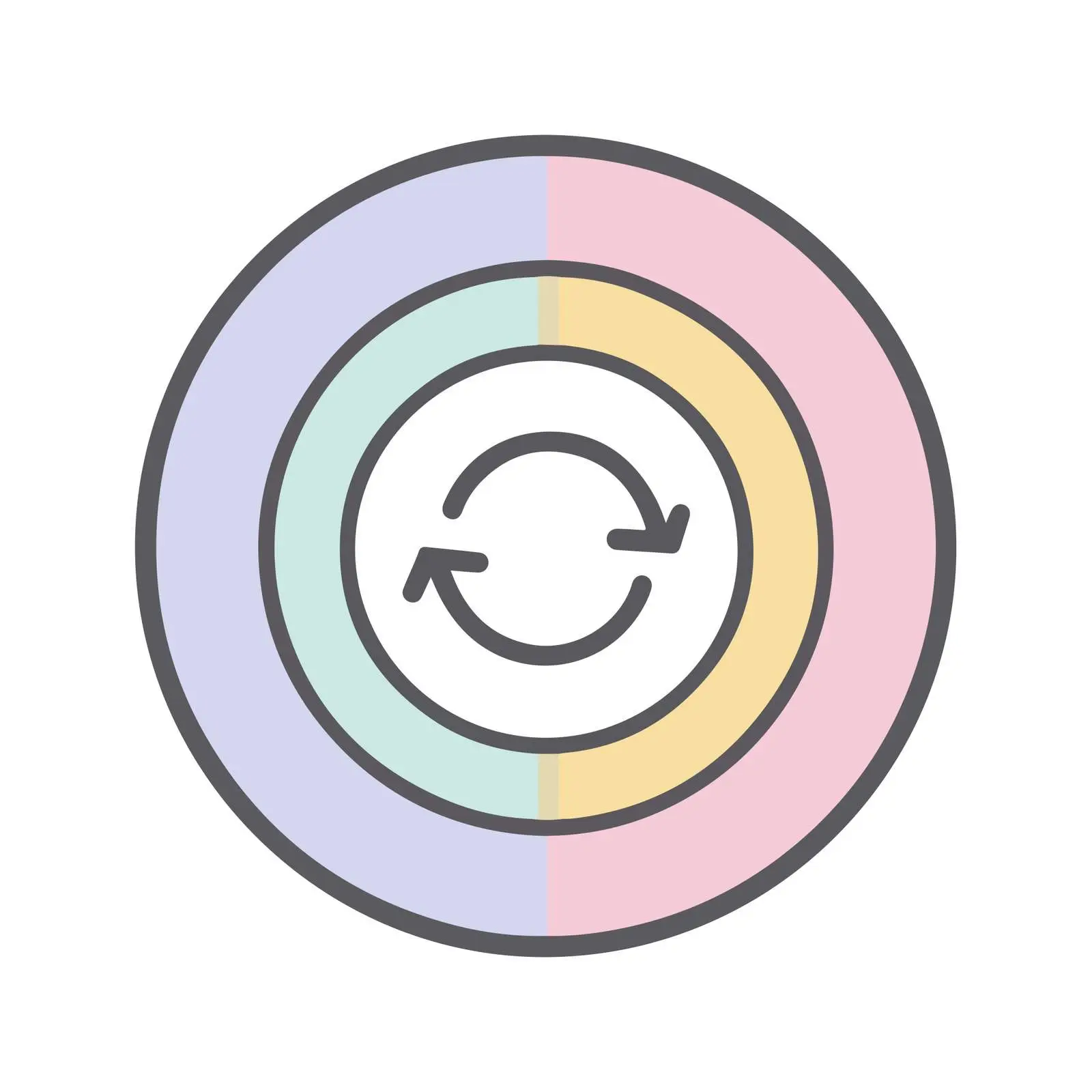 Refresh Icon in Pastel Colors — free download from Dotvec