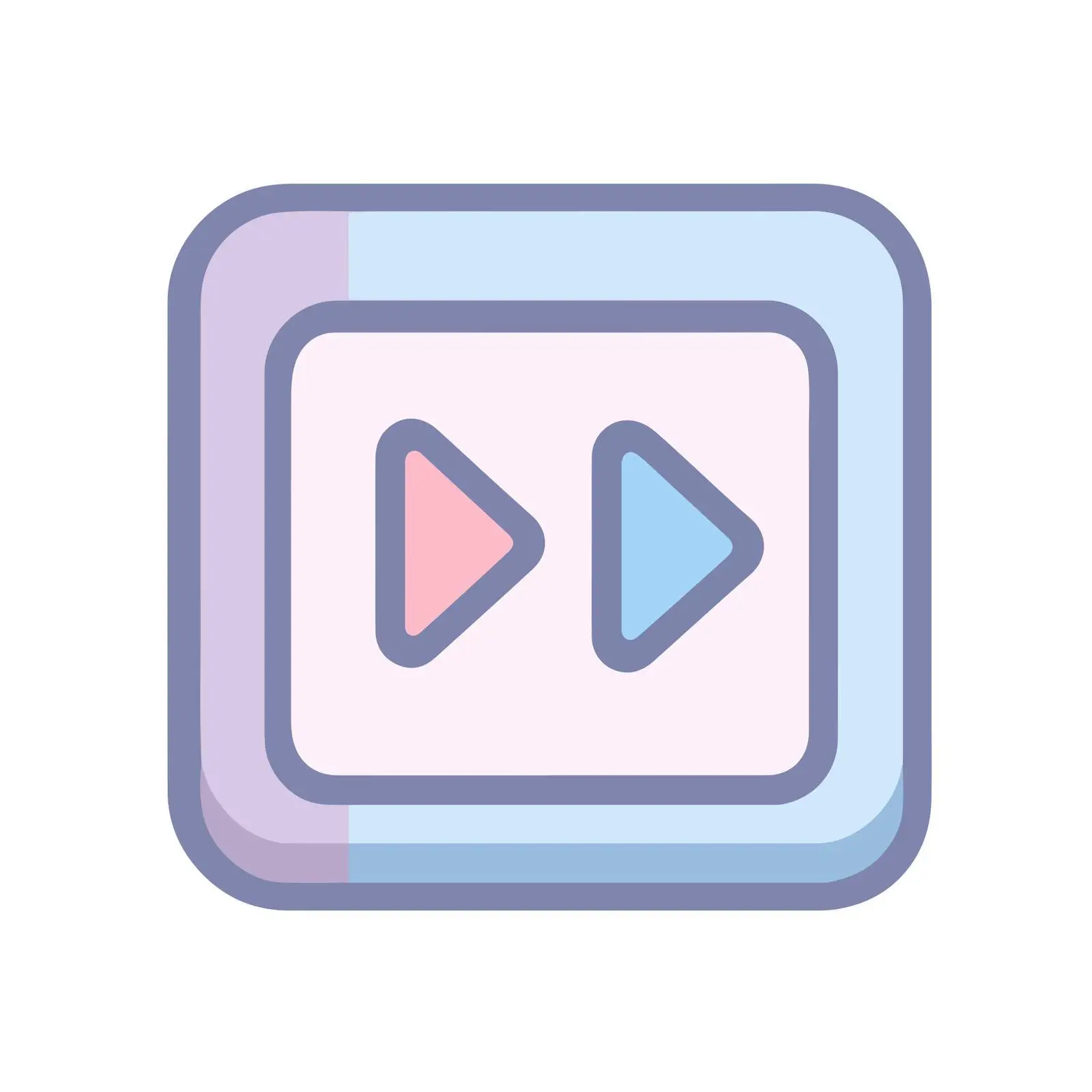 Rewind Icon Flat Design Pastel Color — free download from Dotvec