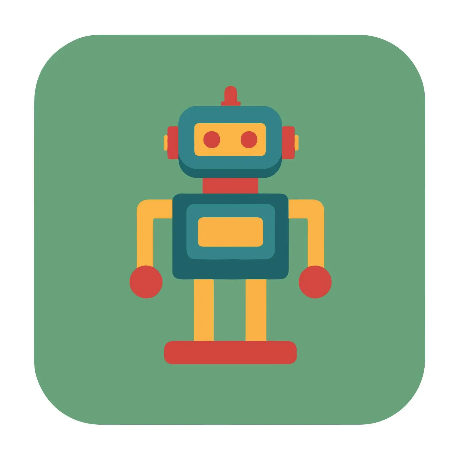 Modern Robot Icon – free flat pal image from Dotvec