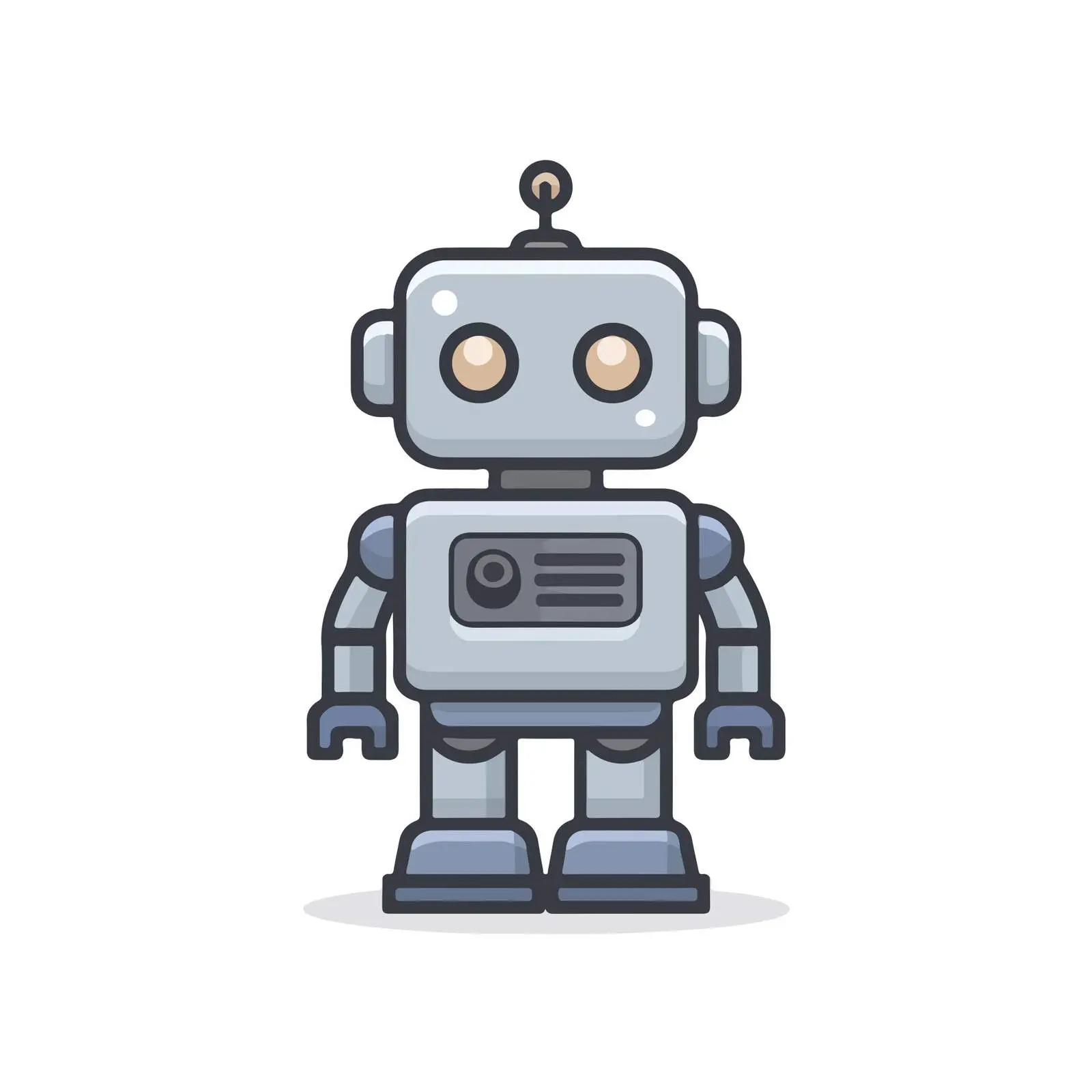 Robot Icon for High-Contrast Designs — free download from Dotvec