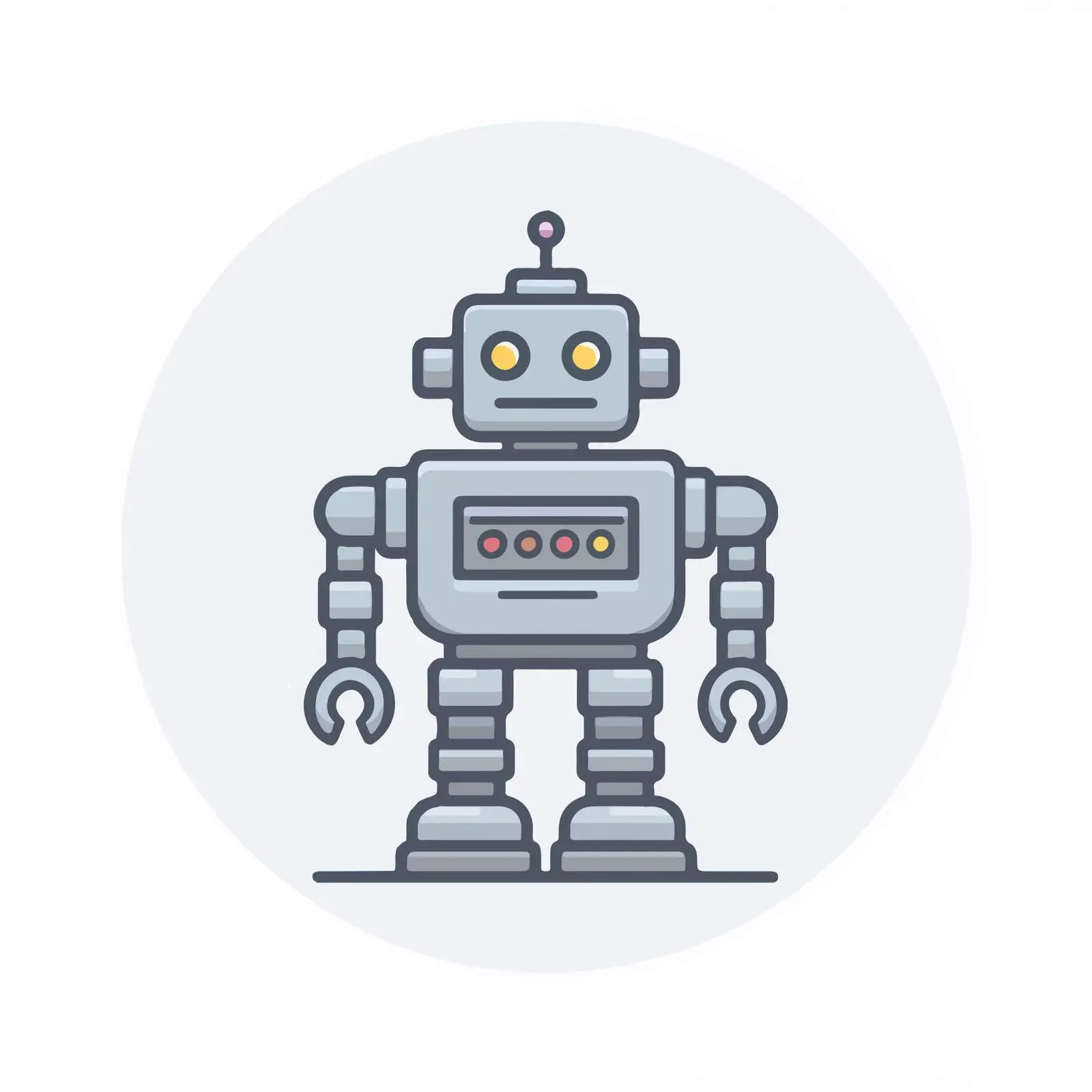 Robot Monoline Icon Design — free download from Dotvec