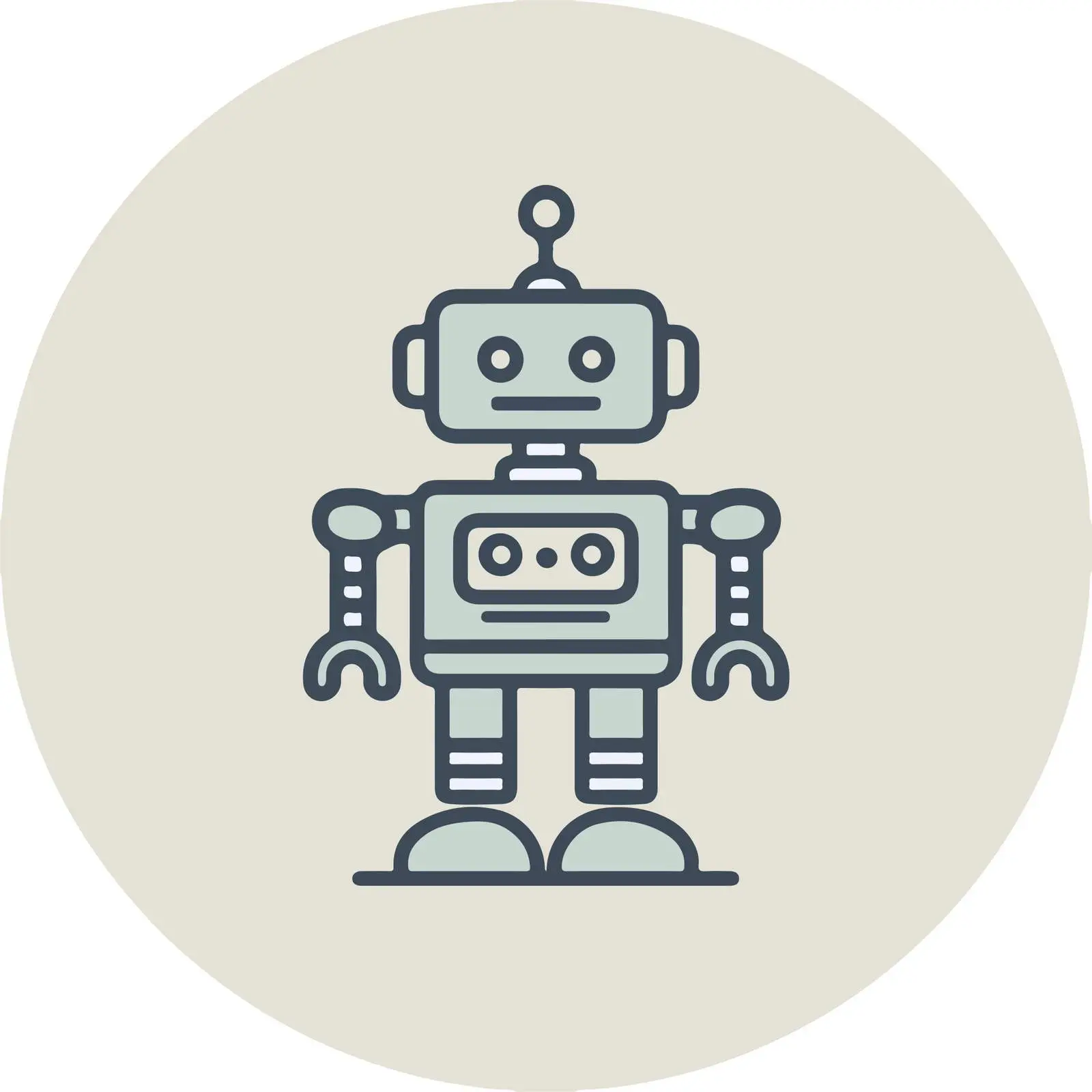 Robot Monoline Icon — free download from Dotvec
