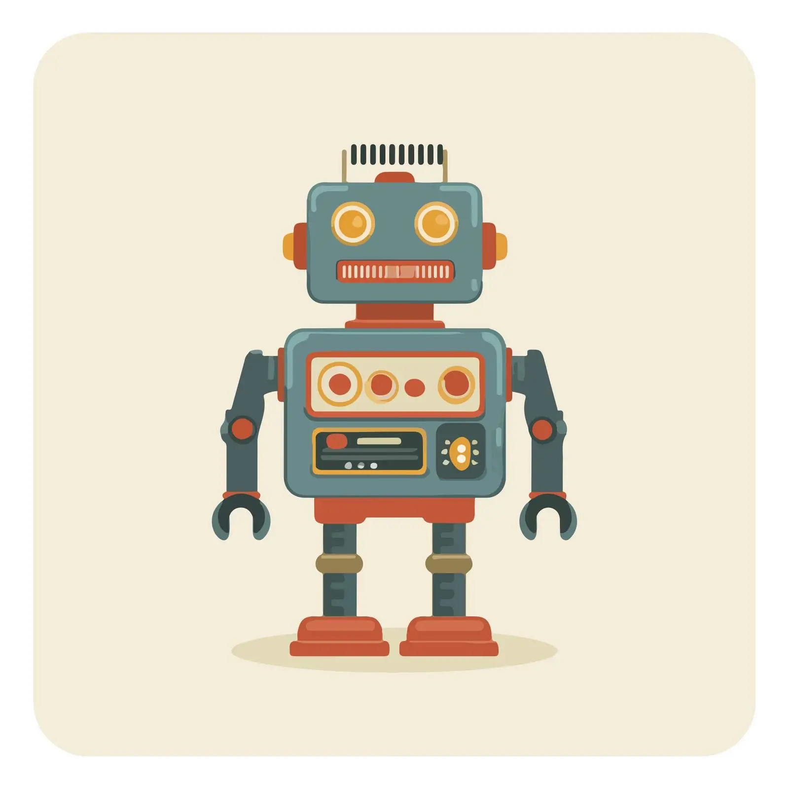 Robot Pictogram in Muted Colors — free download from Dotvec