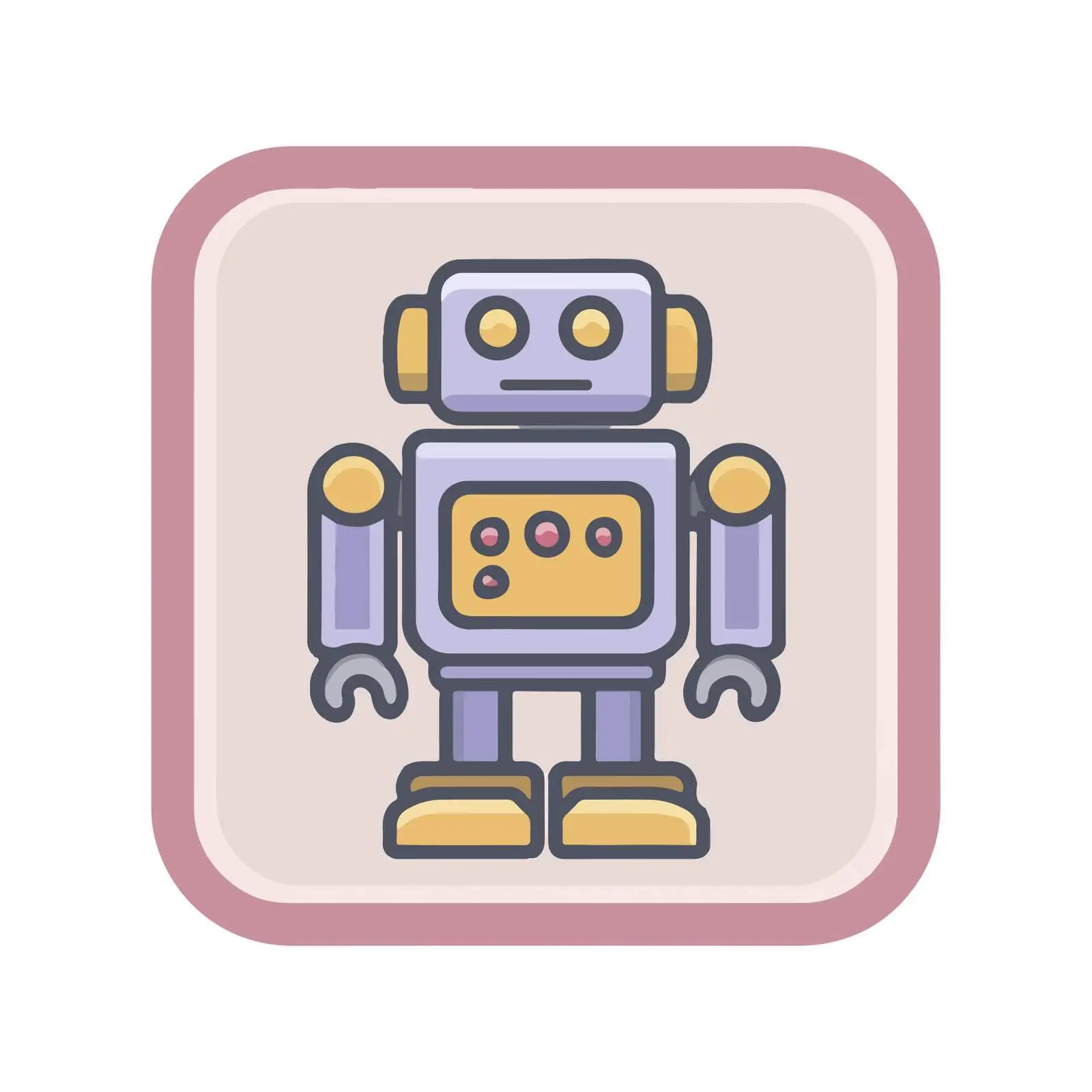 Geometric Robot Icon — free download from Dotvec