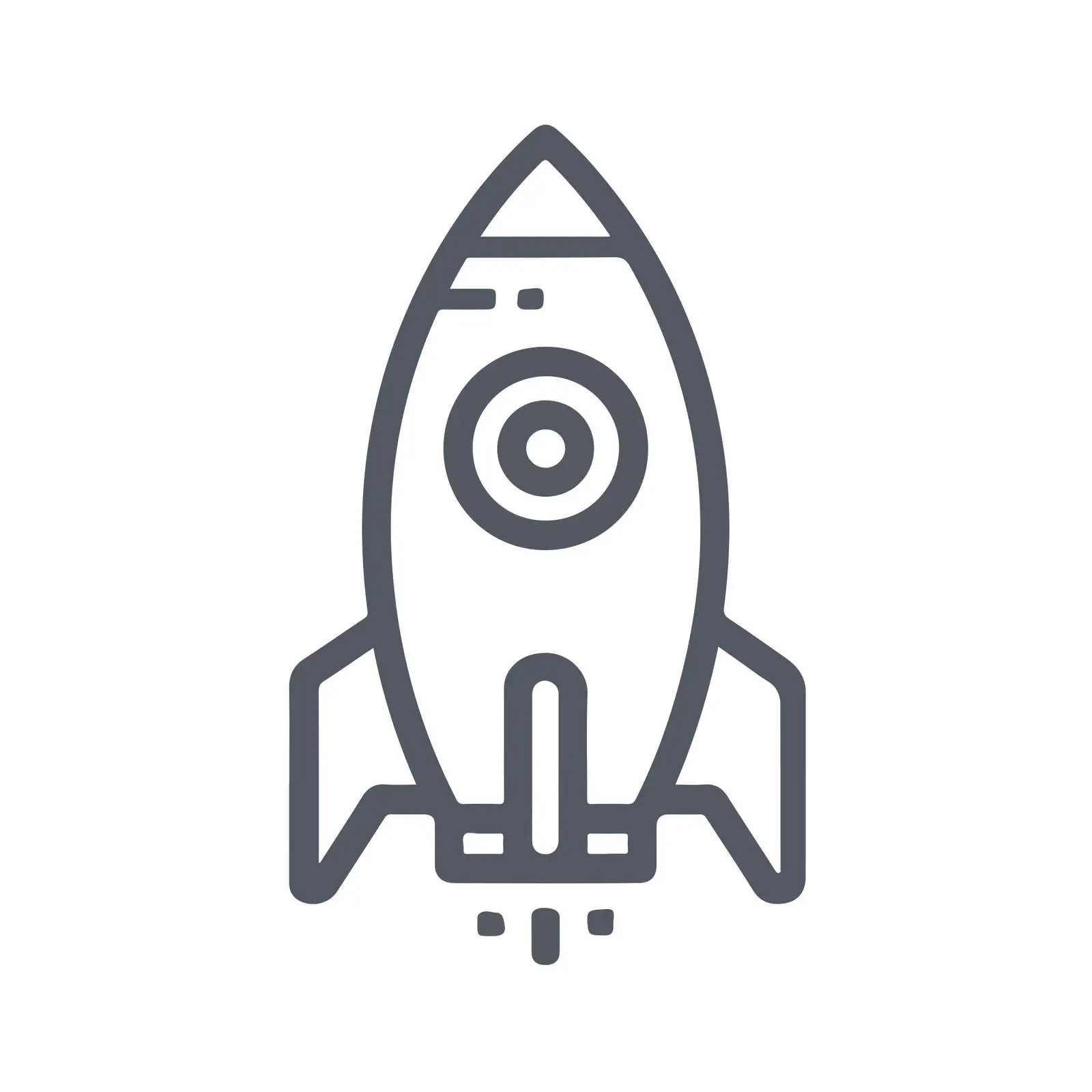 Rocket Monoline Icon — free download from Dotvec