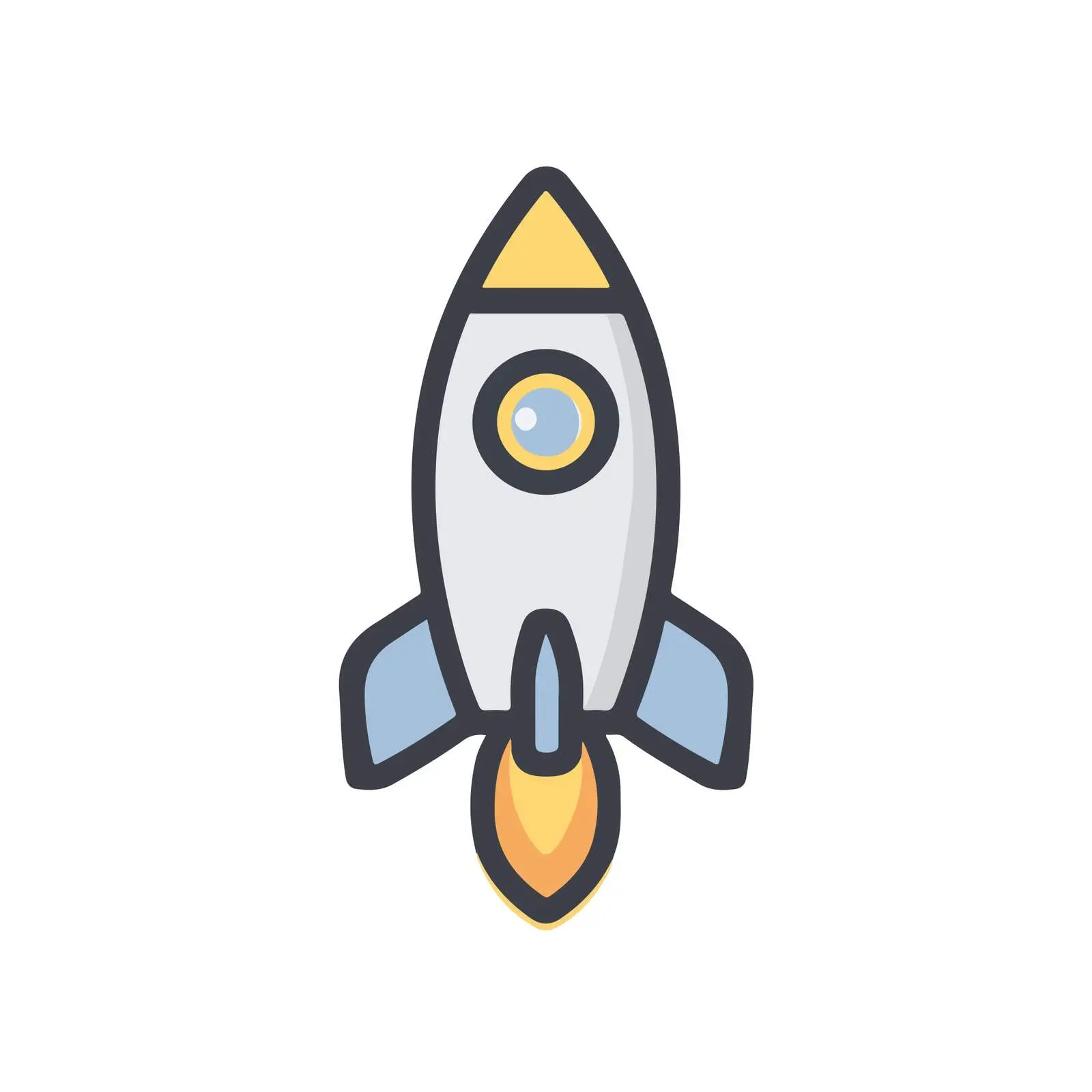 Rocket Monoline Icon Design — free download from Dotvec