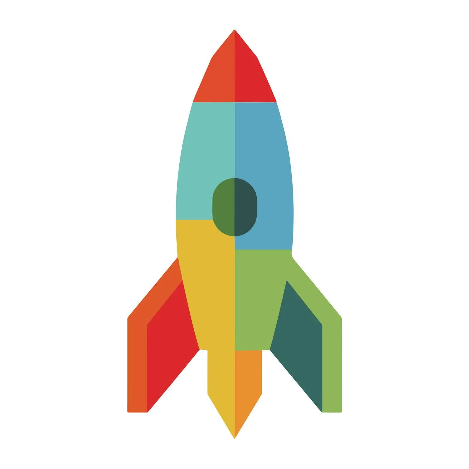 Rocket Geometric Icon Design — free download from Dotvec