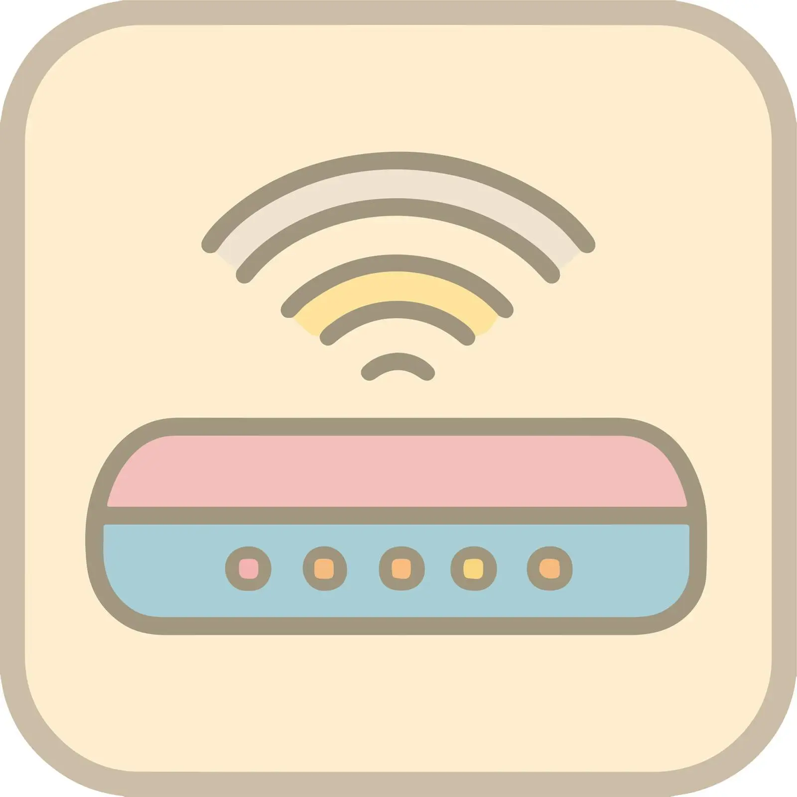 Flat Router Icon in Pastel Colors – free router image from Dotvec