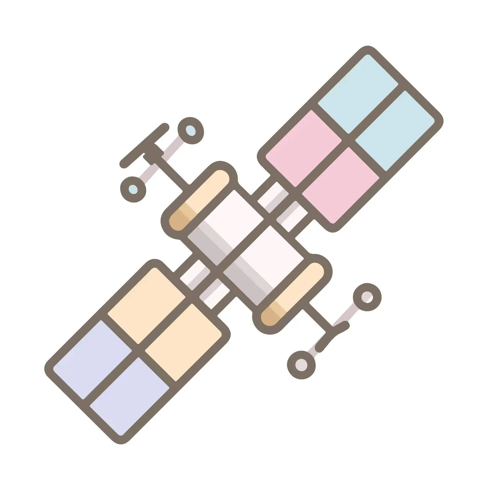 Satellite Flat Monoline Icon — free download from Dotvec