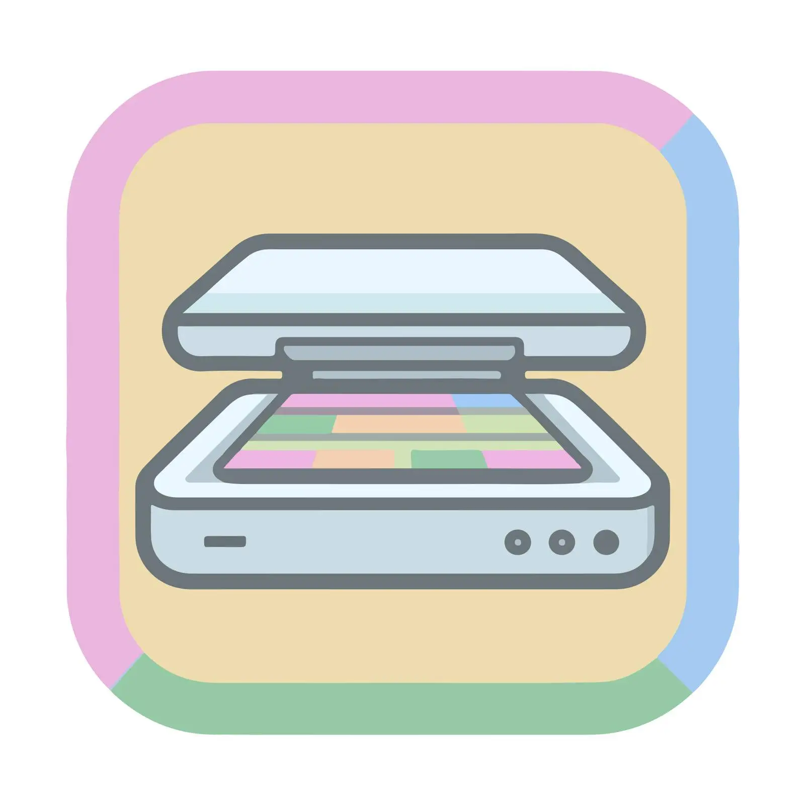 Scanner Flat Design Icon — free download from Dotvec