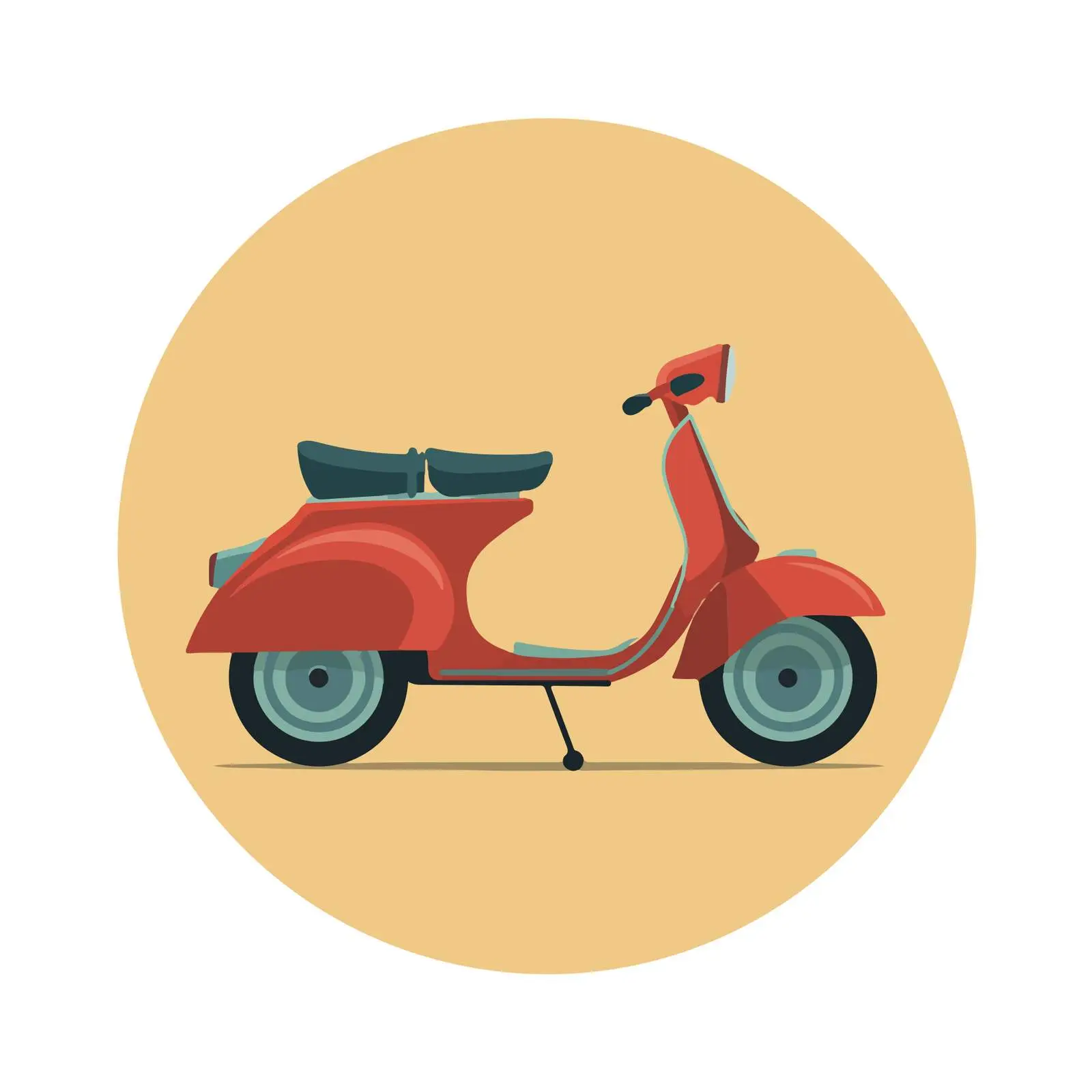 Scooter Icon Flat Design Two-Color Palette — free download from Dotvec