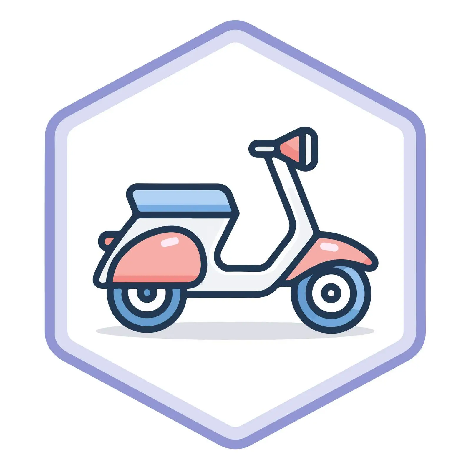 Scooter Monoline Flat Icon Design — free download from Dotvec