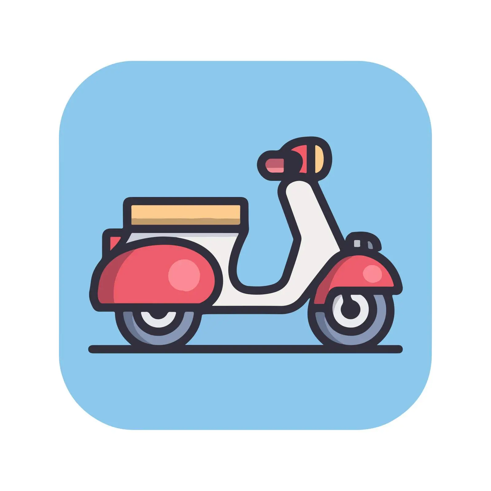 Geometric Scooter Icon — free download from Dotvec