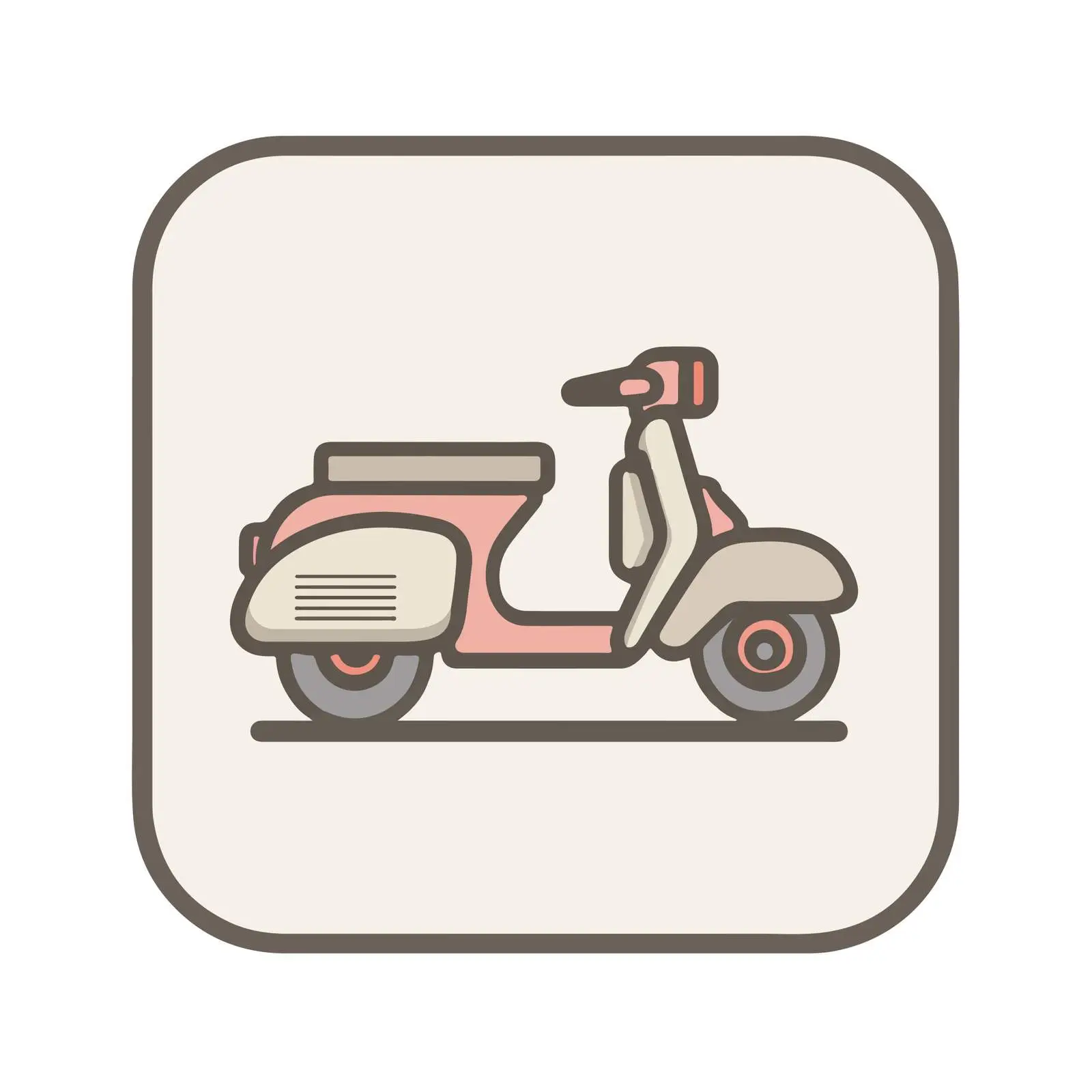 Scooter Icon in Flat Design Style — free download from Dotvec