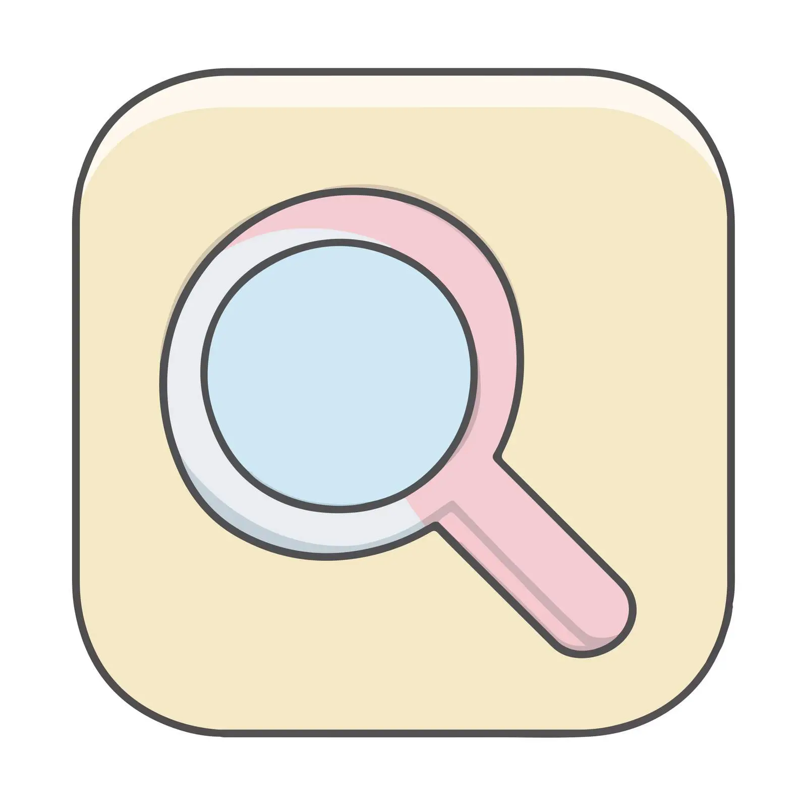 Flat Search Icon in Pastel Colors — free download from Dotvec