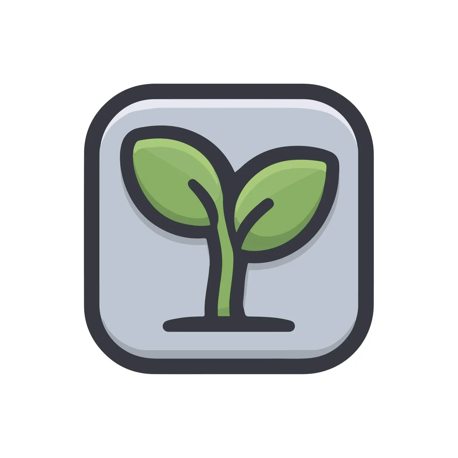 Seedling Icon for Minimalistic Designs — free download from Dotvec