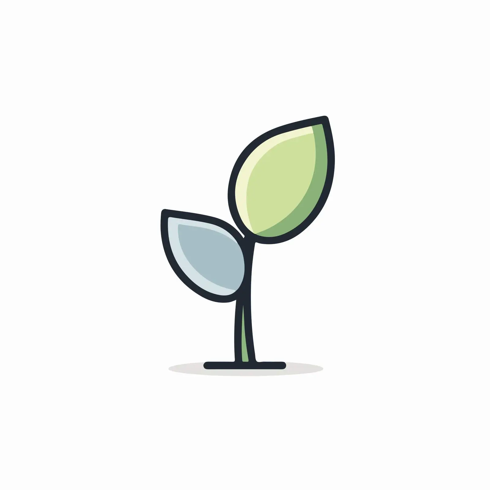 Seedling Icon in Flat Pastel Colors — free download from Dotvec