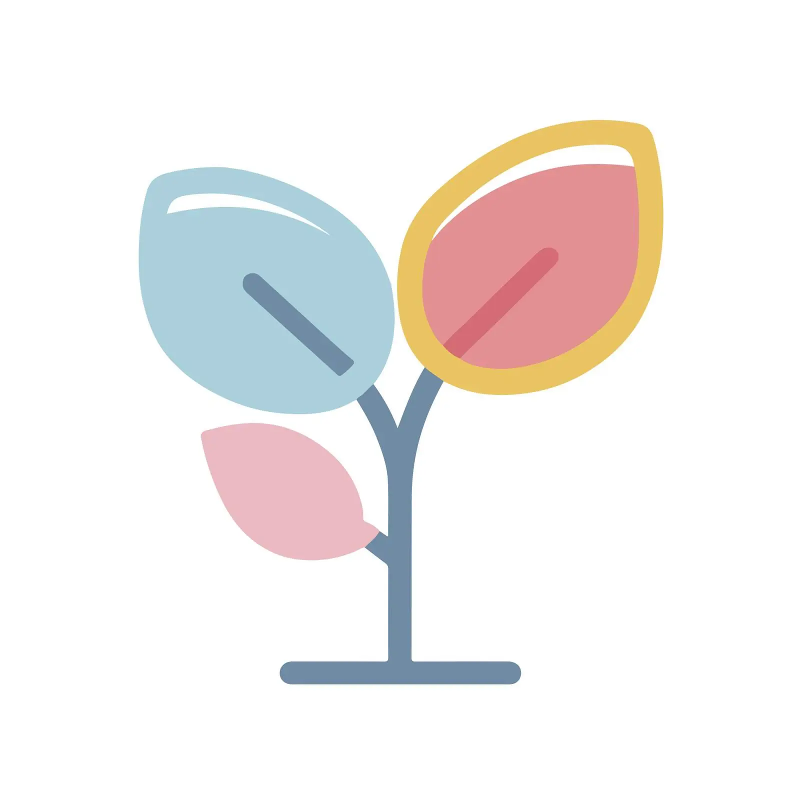 Seedling Flat Icon Minimal Pastel Colors — free download from Dotvec