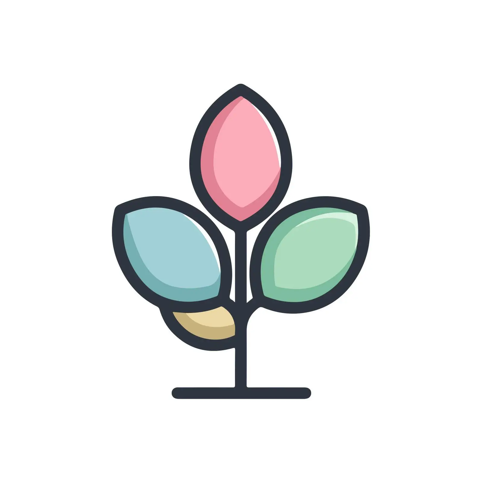 Flat Seedling Icon in Pastel Colors — free download from Dotvec