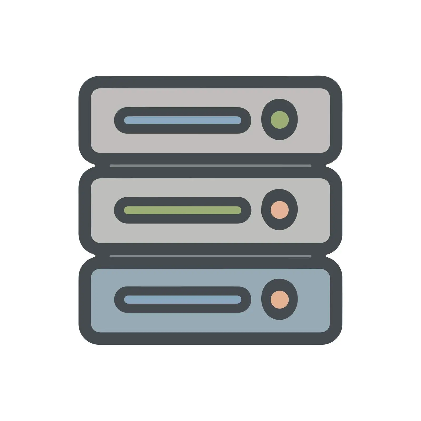 Minimalist Server Icon Design — free download from Dotvec