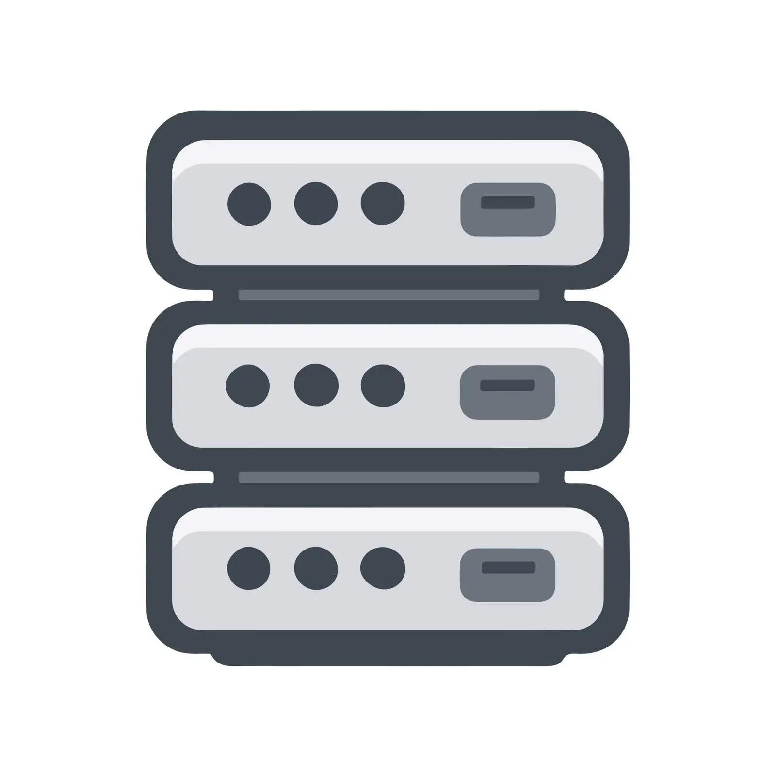 Geometric Server Icon — free download from Dotvec