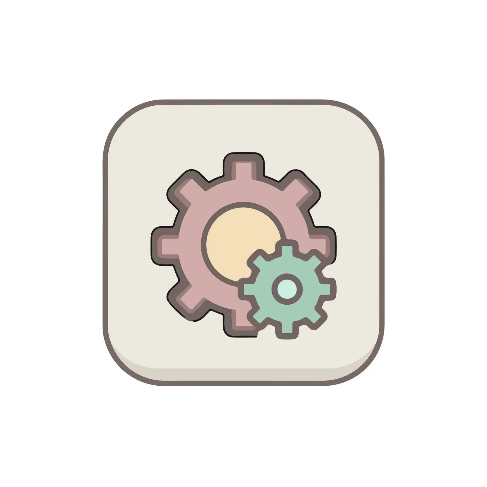 Settings Gear Monoline Icon — free download from Dotvec