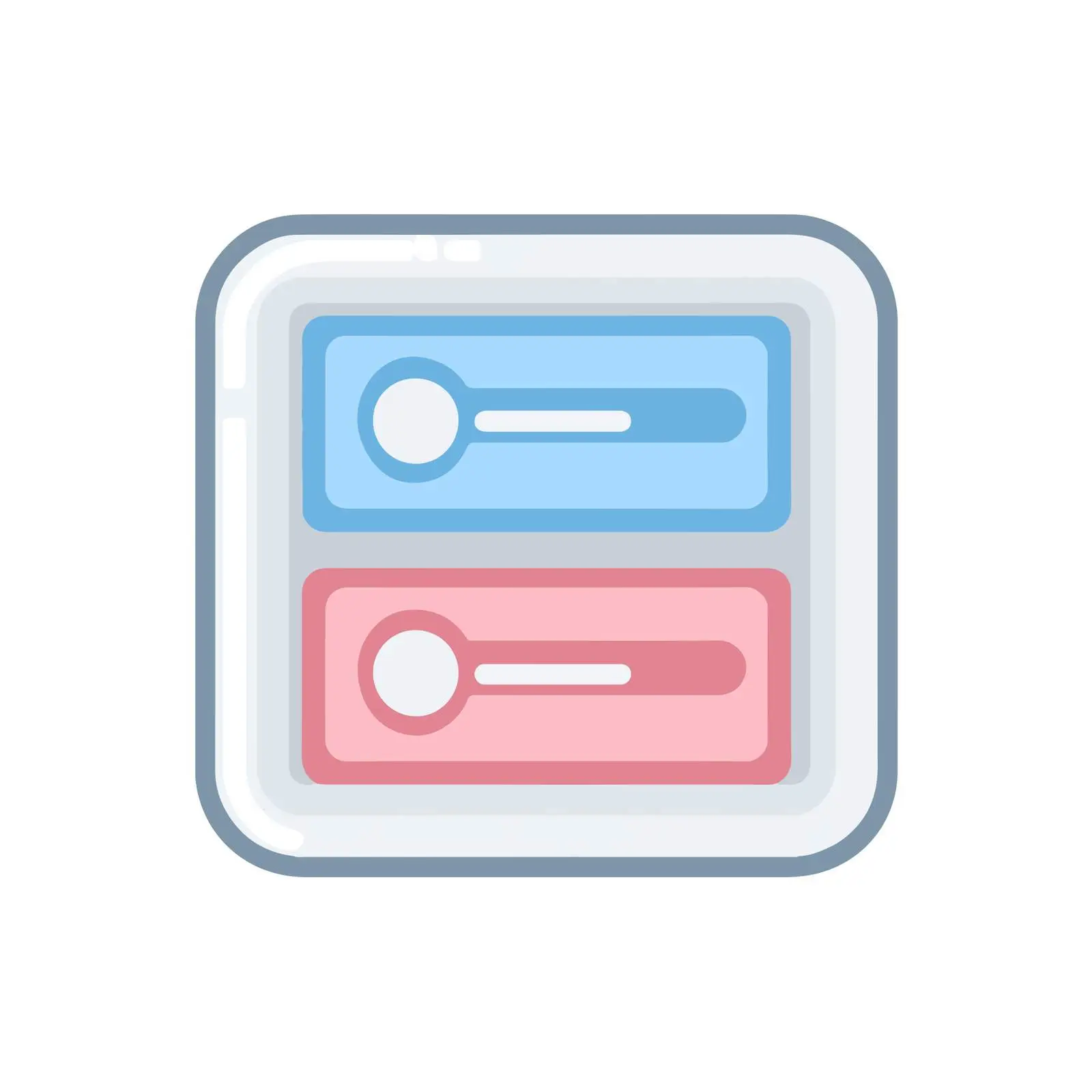 Simple Geometric Settings Slider Icon — free download from Dotvec
