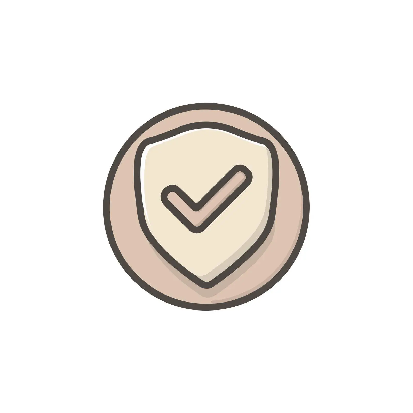 Shield Check Minimalist Icon — free download from Dotvec