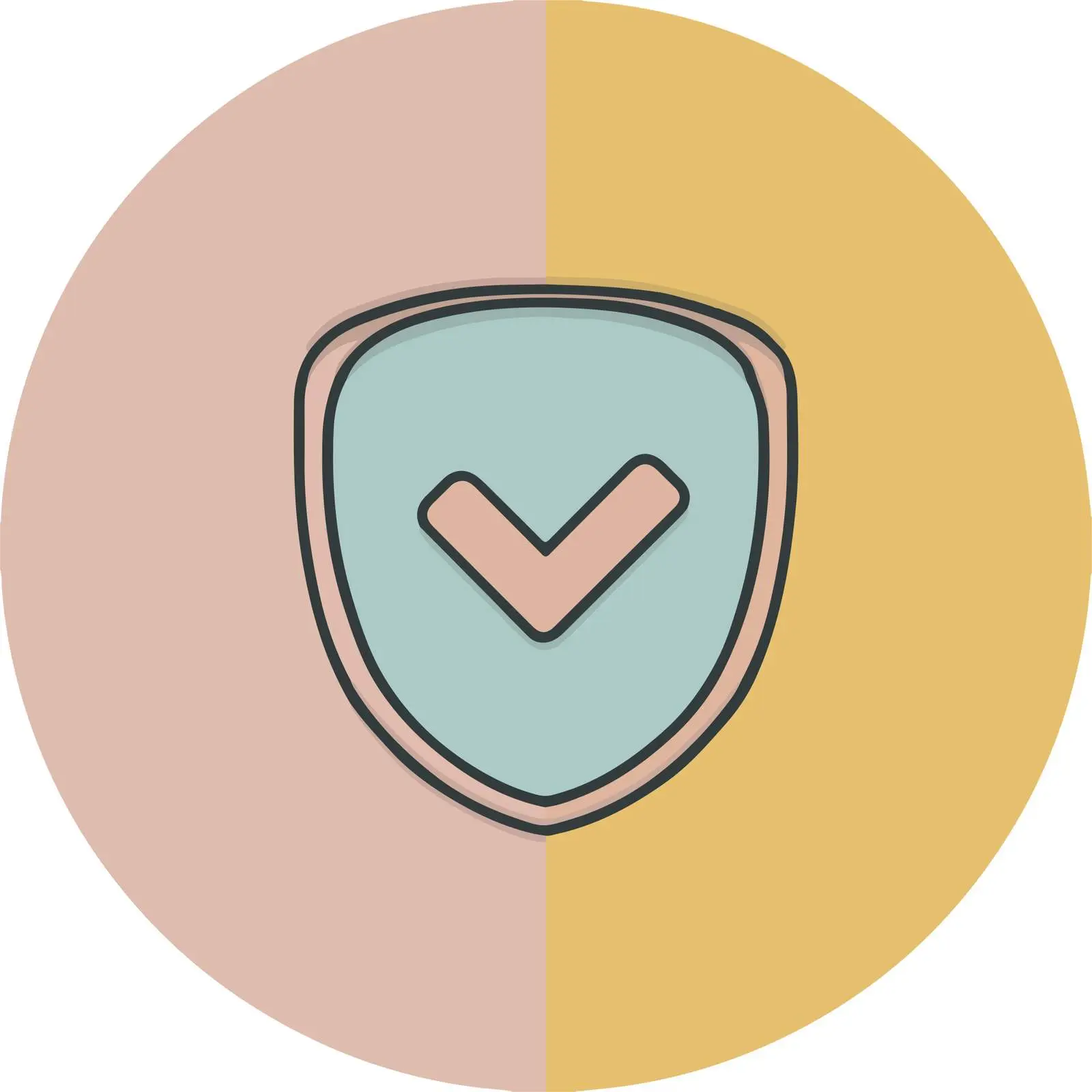 Shield Check Icon Minimalist Design — free download from Dotvec